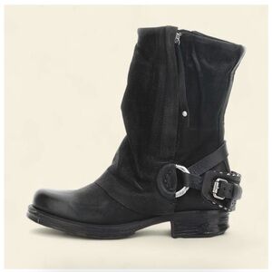 A.S.98 Black Combat & Moto Boots